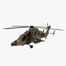 eurocopter tiger attack helicopter 3degestar 665 airbus aircraft airplane army chopper combat ec ec665 gun military missile model plane uh 3d print model - Mito3D