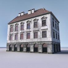 european building 012 3dmarko architecture city classic europe game gothic historic house medieval model old palace scene shop street structure town townhouse urban vray 3d print model - Mito3D