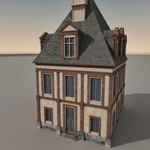 european building 110 3dmarko architecture city classic europe game gothic historic house mansion medieval model old palace scene shop street structure town townhouse urban vray 3d print model - Mito3D