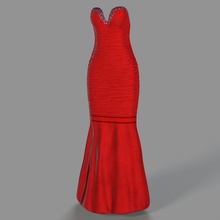 evening female dress ariana3dart body character clothes diamond even formal girl human lady long model outfit people realistic sexy woman wrinkled 3d print model - Mito3D