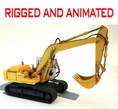 Bagger Bau digger - Ausrüstung schwer Industrie Maschine Modell Fahrzeug wingkk 3d print model - Mito3D