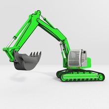 excavator construction machine building car crawler digger digging engineer equipment excavate excavation heavy industrial loader m model naima road tracks tractor vehicle work 3d print model - Mito3D