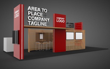 exhibition stand advertising architecture business design display exhibit expo interior migueljp model office reception scene shop show stall 3d print model - Mito3D