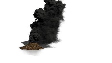 explosion Vulkan 3d Apokalypse atomic bang big schwarz geblasen boom verbrannt denzer01 Staub explosiv Feuer fumefx Industrie Modell Berg Projektil Krieg Waffe 3d print model - Mito3D