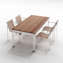 extremis extempore Garten Tisch Stühle 3d Stuhl Einrichtung Möbel jsg07 Modell outdoor Tabelle 3d print model - Mito3D