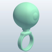 eyeball v1 ring jewelry printable lowpoly 3d print model - Mito3D