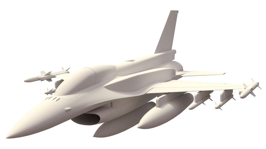 f 16 4 Varianten Luft Flugzeug Armee Bombe f16 falcon fighter kämpfen Kraft gun jet Militär Rakete Modell mu amir - Fahrzeug Waffe 3D print model - Mito3D