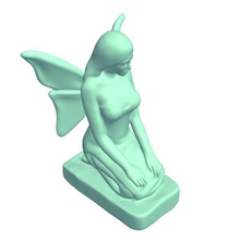 fairy v1 statue statues busts printable lowpoly 3d print model - Mito3D