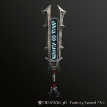 fantasy steampunk giant sword - fs1 app big blade character collection cutting fi fighter game glow hd lower magic melee mmorpg model omnienergy poly rpg sci steel video war weapon weaponry 3d print model - Mito3D