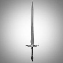 fantasy sword armor battle blade blunt cutting dagger dwarf gun knife knight martock medieval melee military model viking war warrior weapon 3d print model - Mito3D