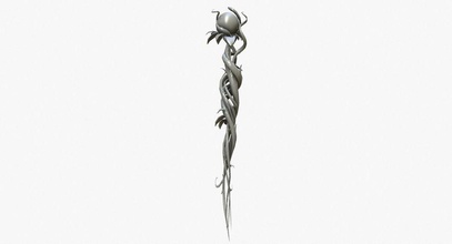fantasy weapon - staff cheap exotic kitbash map medieval melee missile model nature normal plant projectile rpg stylized uv vine wykydtron 3d print model - Mito3D