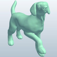 farm dog v2 animals printable lowpoly 3d print model - Mito3D