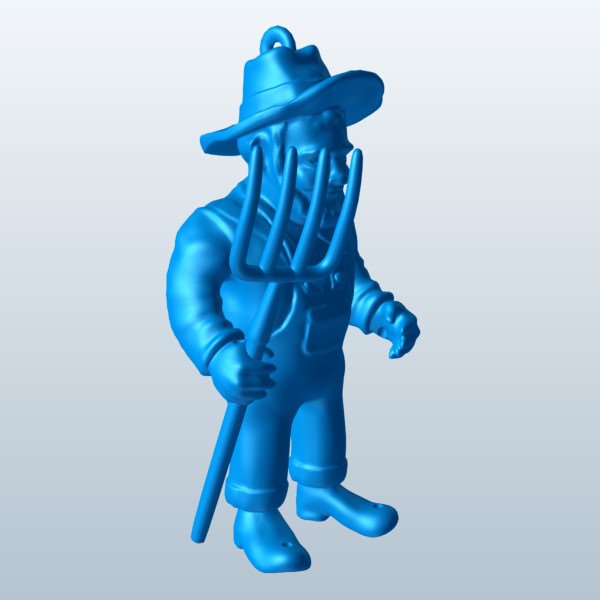 farmer v1 puppet toys printable lowpoly 3D print model - Mito3D