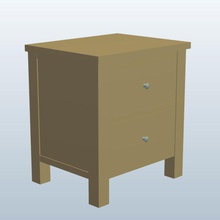 ferme table de nuit en pin v1 le mobilier imprimable lowpoly 3d print model - Mito3D