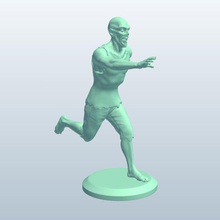 rápido Moviente zombi brazos balanceo lados doblado piernas v1 mítico criaturas imprimible lowpoly 3d print model - Mito3D