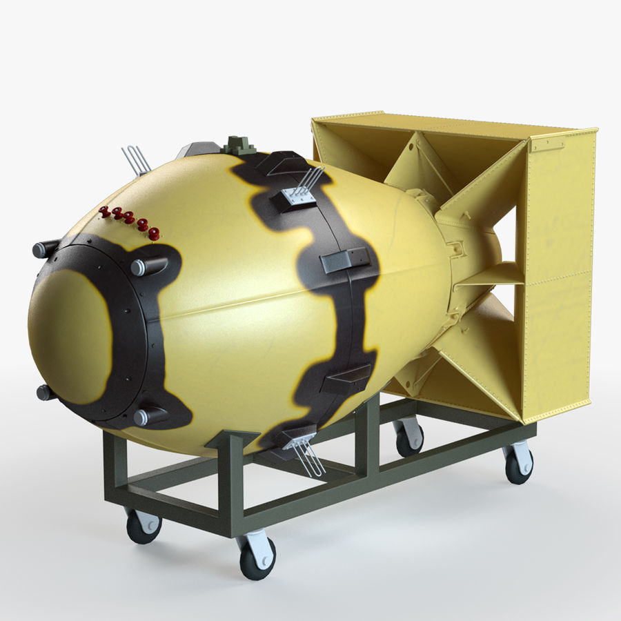 fat man atomic bomb 1945 bomber machine men model nagasaki nuclear nuke plutonium war weapon ww2 3D print model - Mito3D
