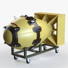 fat man, la bomba atómica 1945 de bombardero grasa máquina los hombres hombre modelo nagasaki energía nuclear nuke el plutonio guerra arma 2 ª mundial 3d print model - Mito3D