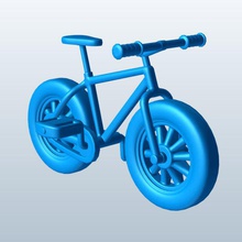 fatbike v1 mezzi di trasporto stampabile lowpoly 3d print model - Mito3D