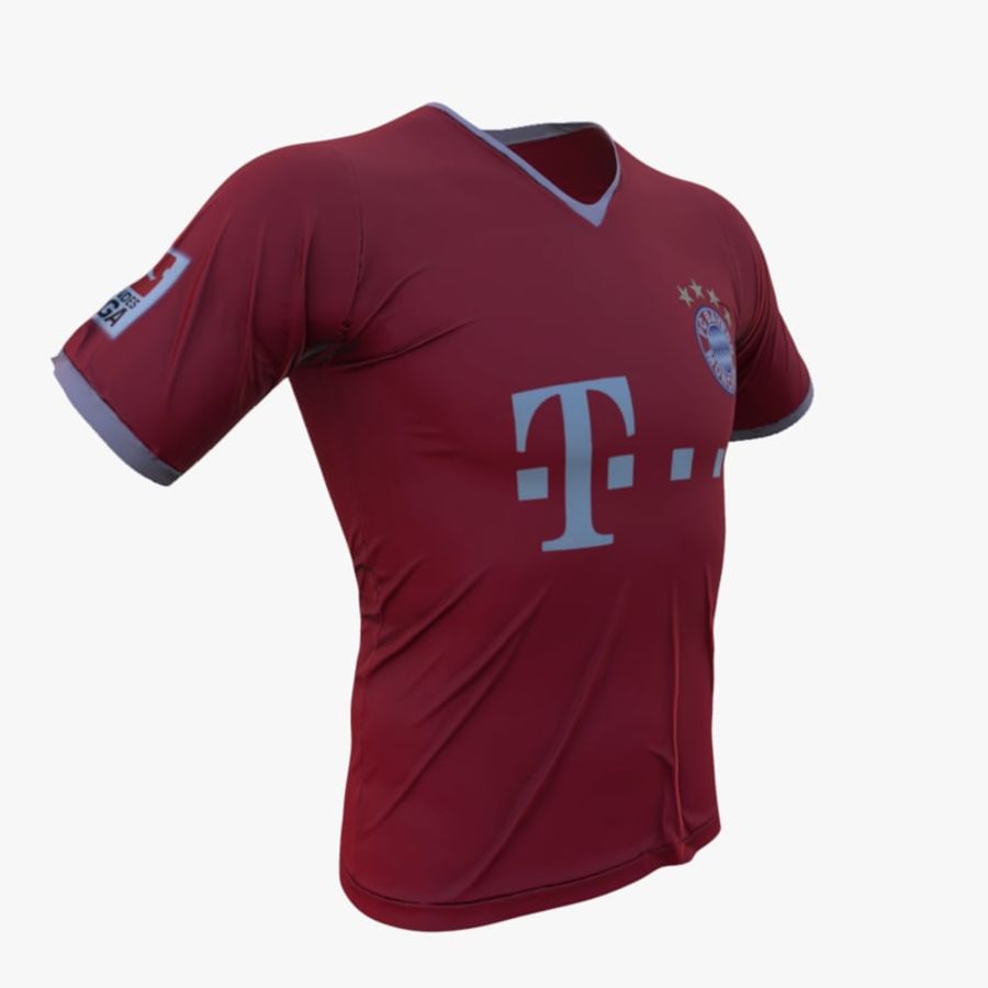 le fc bayern munchen t-shirt 2013-2014 2013 2014 campager caractère vêtements de modèle chemise soccer sport t 3D print model - Mito3D