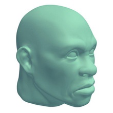 fearful facial expression v2 people printable lowpoly 3d print model - Mito3D