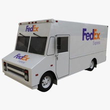 fedex kamyon 3degestar kutusu araba kargo kap teslimat motor express federal ağır ev posta model ofis pikap lastik van araç tekerlek 3d print model - Mito3D