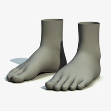 feet 3d anatomy arvindnb bare body character clean extremities foot human legs limbs loop man max maya mesh model obj realistic toe 3d print model - Mito3D