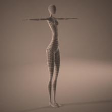 female body character girl human lady martock model naked tall thin woman 3d print model - Mito3D