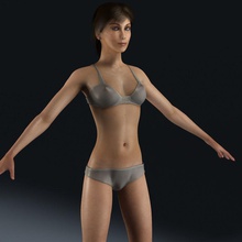 female anatomy adult body bra character es3dstudios european figure girl hair human lady medical model naked nude people person skin underwear woman young 3d print model - Mito3D