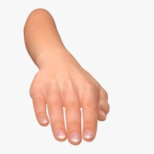 female arm pose c textured anatomy body character extremities finger girl hand human limbs model natural palm people person posed realistic syol texture thumb woman 3d print model - Mito3D