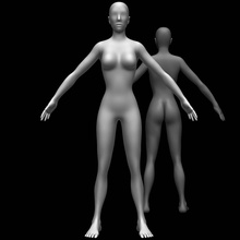 female body base mesh anatomy athletic character face foot girl hand head human lady mannequin model nude people realistic vegarian woman 3d print model - Mito3D