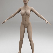 female body character actress anatomic anatomy base beauty detail girl human lady mesh mid model naked nude people person pretty realistic sexy shprott virtual woman 3d print model - Mito3D