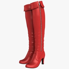 female boots 3d boot character clothes girl heel high max model obj texture windtrees woman 3d print model - Mito3D