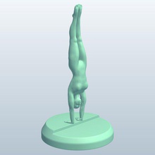 female diving platform handstand v1 people printable lowpoly 3d print model - Mito3D