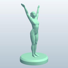 female gymnastics landing final v1 people printable lowpoly 3d print model - Mito3D