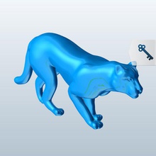 v1 dişi aslan pençe hazır kadın hayvanlar yazdırılabilir lowpoly 3d print model - Mito3D