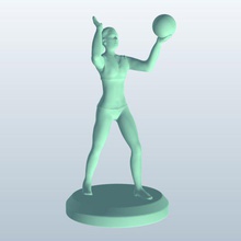 femalebeachvolleyball serving v1 female beach volleyball people printable lowpoly 3d print model - Mito3D