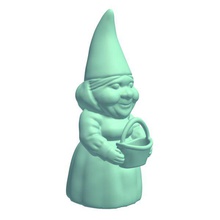 femalegnomewithbasket v1 female gnome basket mythical creatures printable lowpoly 3d print model - Mito3D