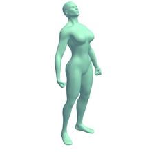 femaleherostanding v1 la femelle le héros debout personnes imprimable lowpoly 3d print model - Mito3D
