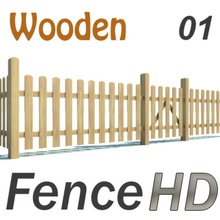 fence - wooden hi res 3d multimedia architecture barrier boundary elements garden gate hedges hoarding house model parking wall wood 3d print model - Mito3D