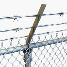 fence high detailed include lod 3d architecture barbed chain chainlink detail elements garden icecave includes link model poly polygon prison scanline security street vray wall wire 3d print model - Mito3D