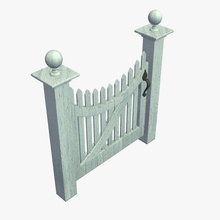 fencegate v4 fence gate architecture printable lowpoly 3d print model - Mito3D