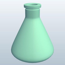 fernbach flask v1 containers printable lowpoly 3d print model - Mito3D