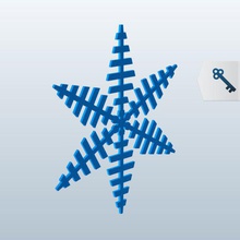 fernlike stellar dendrites snowflake v1 stellardendrites seasonal printable lowpoly 3d print model - Mito3D