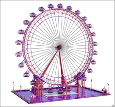 roue de ferris 3d d'attractions l'architecture dessin animé enfant divertissement champ foire la fantaisie aller marc maya merry modèle mons noria parking l'aire jeu l'équitation ronde structure thème 3d print model - Mito3D