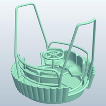 roue panier traditionnel découvert v1 ferris la des nouveautés imprimable lowpoly 3d print model - Mito3D
