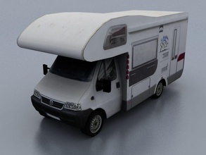 fiat ducato knaus vehículo recreativo el autobús camper coche pesado vacaciones lowpoly machin3d mk2design modelo autocaravana de recreo tránsito furgoneta 3d print model - Mito3D