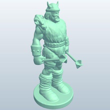 fig barbarianflangedmaces v3 barbarian winter two flanged maces people printable lowpoly 3d print model - Mito3D