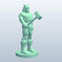 fig barbarianwarhammer v3 barbarian winter warhammer people printable lowpoly 3d print model - Mito3D