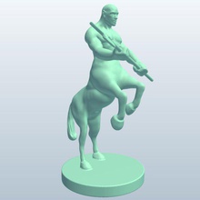 higo centauro v1 alabarda mítico criaturas imprimible lowpoly 3d print model - Mito3D
