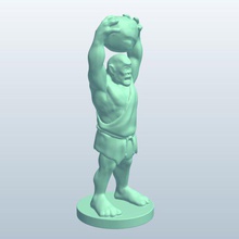 fig cyclops v1 large rock mythical creatures printable lowpoly 3d print model - Mito3D